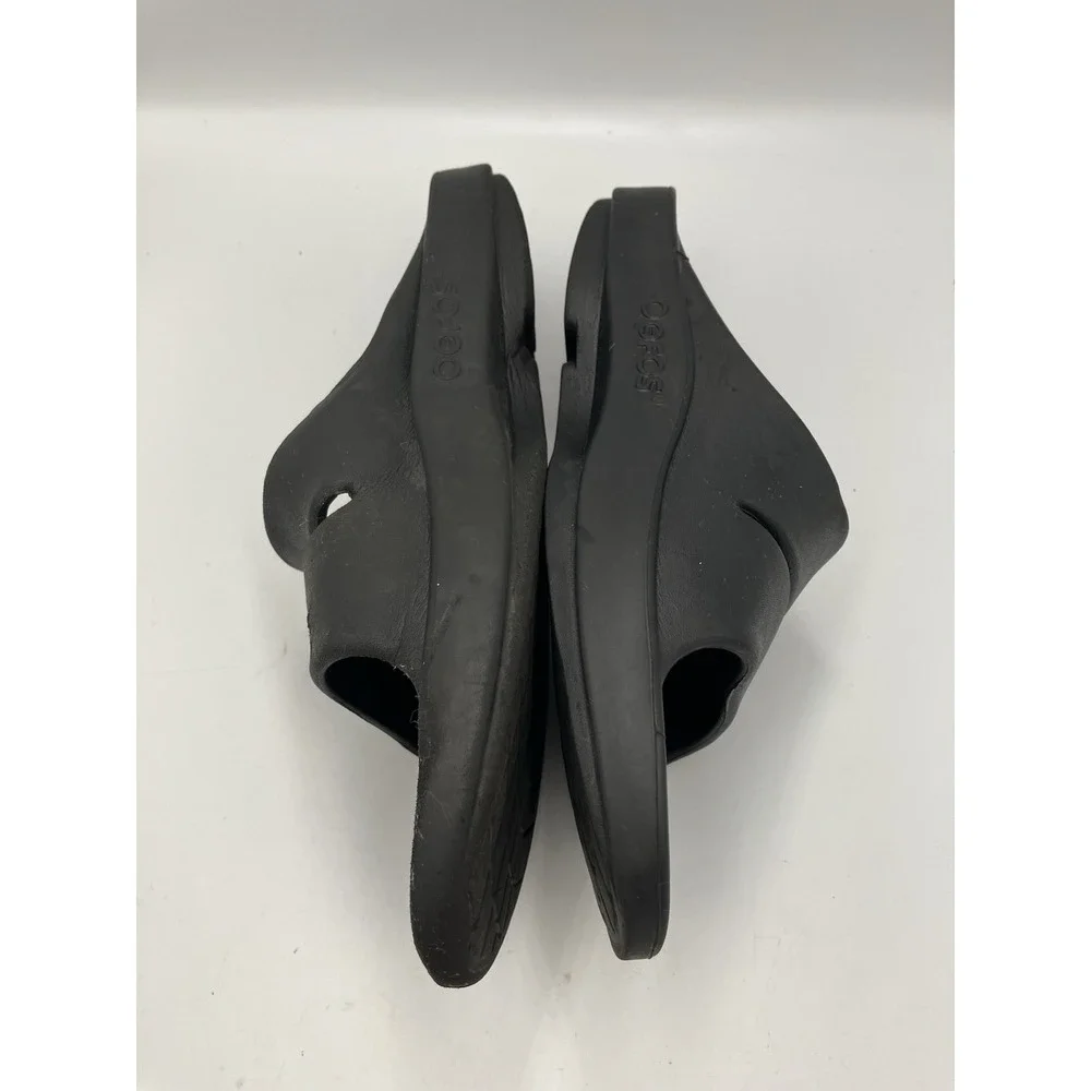 Oofos Unisex Ooahh Recovery Slides Comfort Shoes Black‎ Men's 12 Womens 13